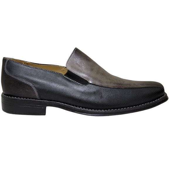 Sandro Moscoloni Men Slip On Bicycle Toe Loafers Size US 9.5D Grey Leather - Picture 2 of 4